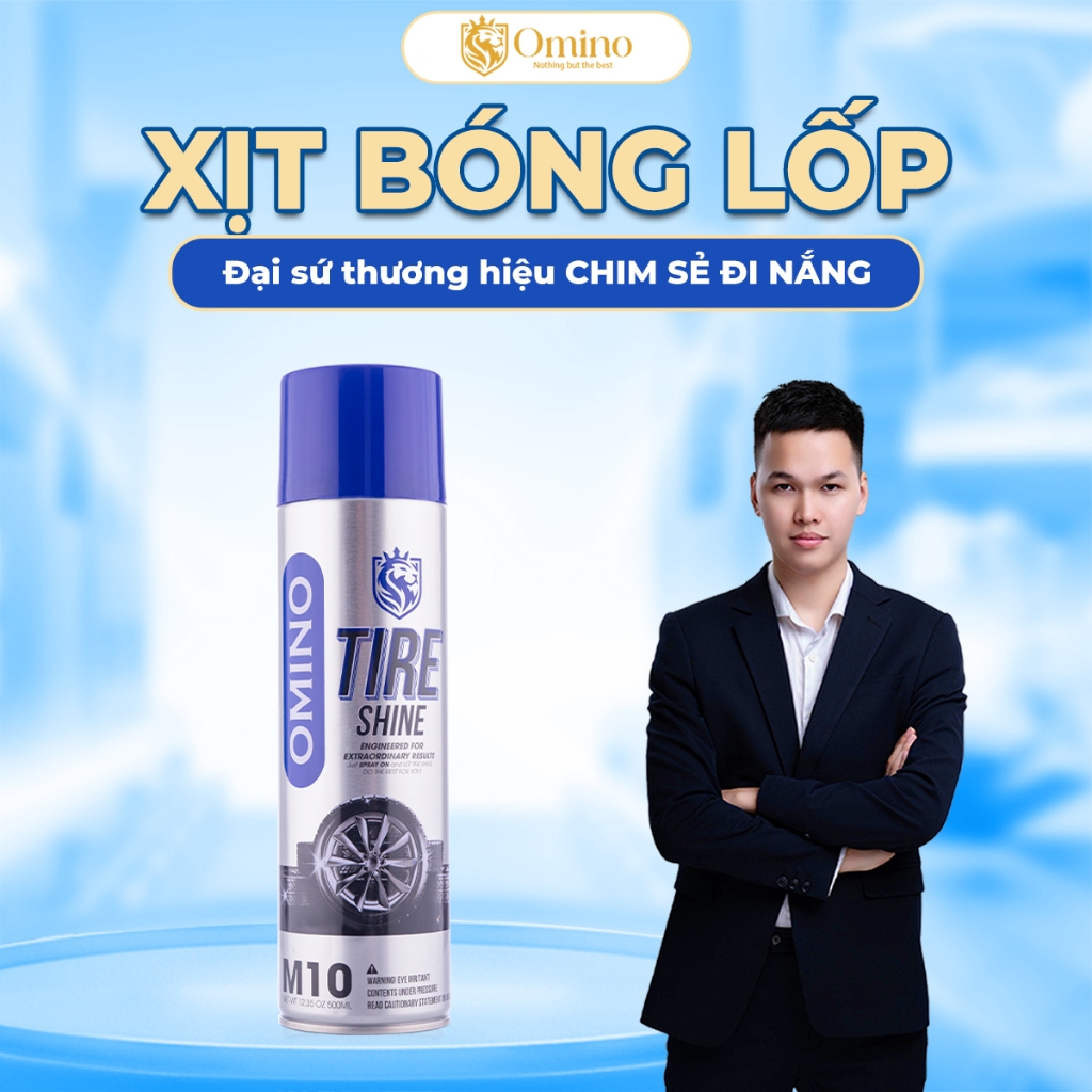 Xịt Dưỡng Bóng Vỏ Lốp Ô Tô OMINO M10 500ml